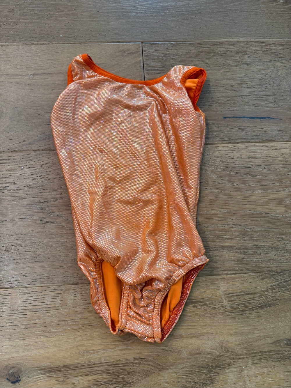 Shimmer Sparkle Orange Leotard Suite Size Child Small